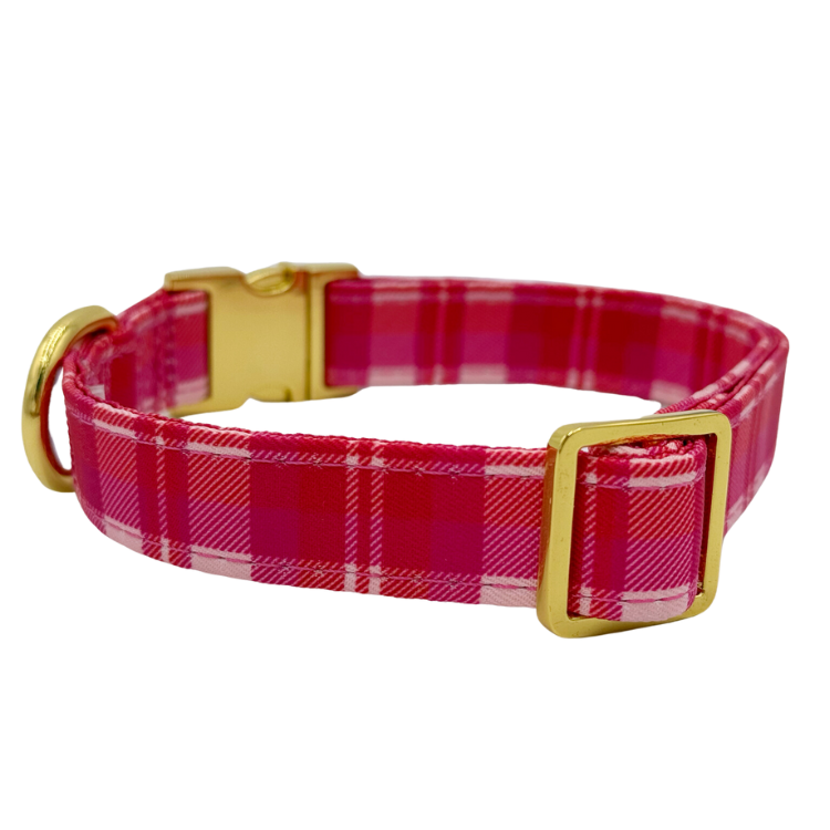 Rosewood Tartan - Dog Collar