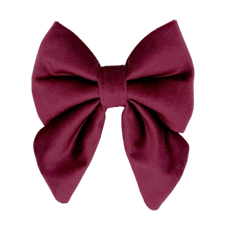 Merlot Velvet - Dog Sailor Bowtie