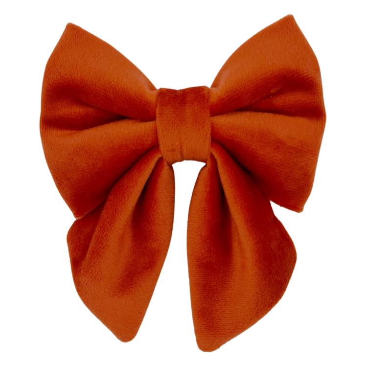 Tangerine Velvet - Dog Sailor Bowtie