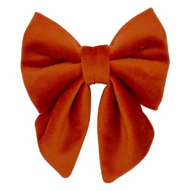 Tangerine Velvet - Dog Sailor Bowtie