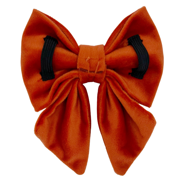 Tangerine Velvet - Dog Sailor Bowtie