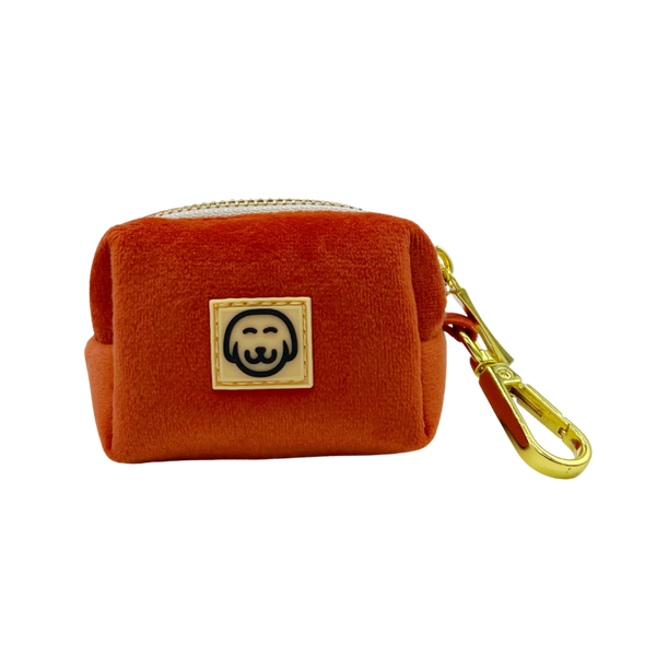 Tangerine Velvet - Dog Poop Bag Holder