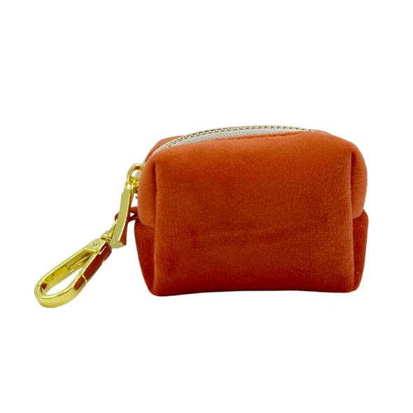 Tangerine Velvet - Dog Poop Bag Holder