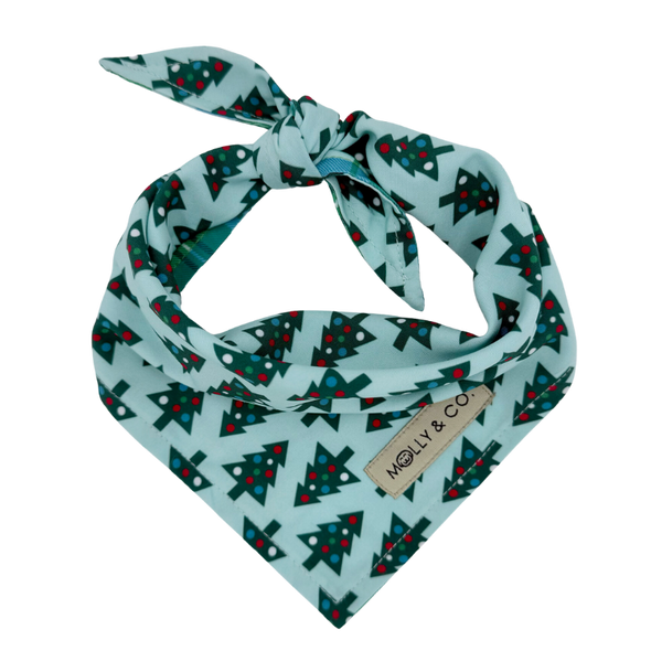 Northern Lights + Deck the Halls - Reversible Dog Bandana