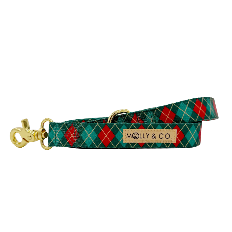 Evergreen Argyle - Dog Leash
