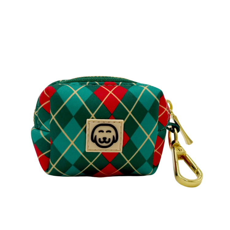 Evergreen Argyle - Dog Poop Bag Holder