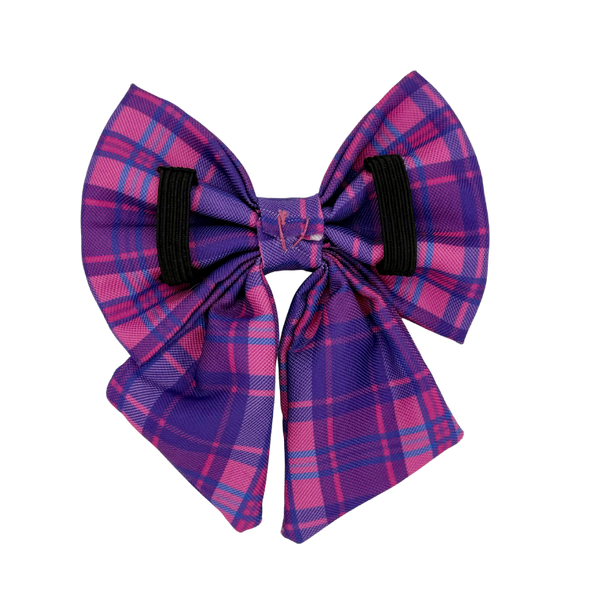 Pinkberry Plaid - Dog Sailor Bowtie