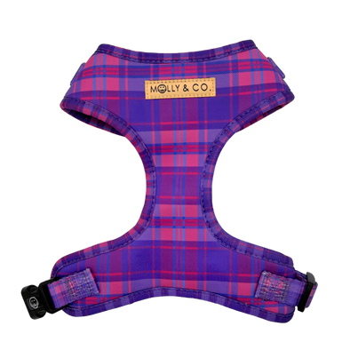 Pinkberry Plaid - Adjustable Dog Harness