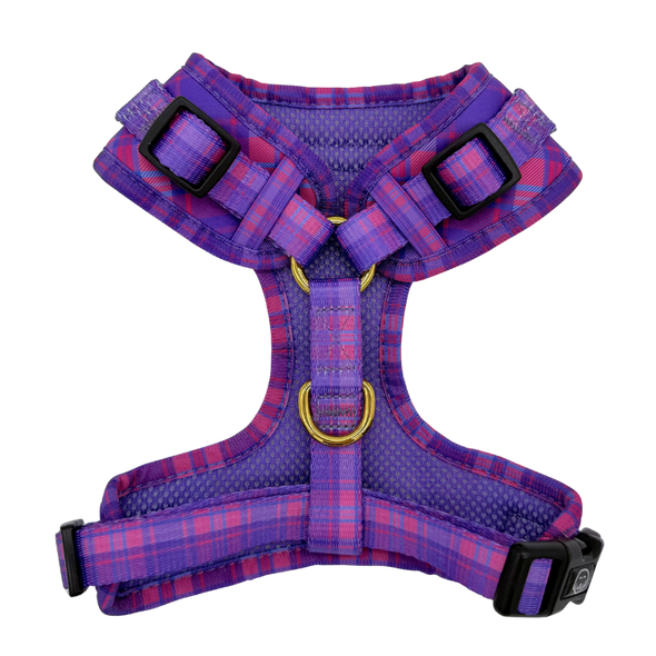 Pinkberry Plaid - Adjustable Dog Harness