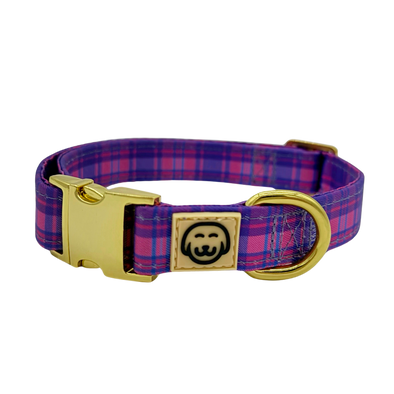 Pinkberry Plaid - Dog Collar