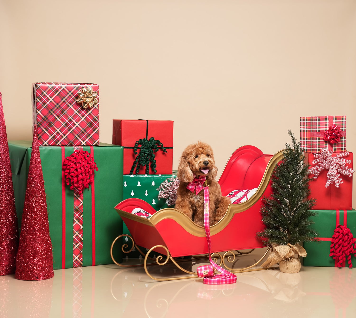 Rosewood Tartan Plaid - Dog Leash