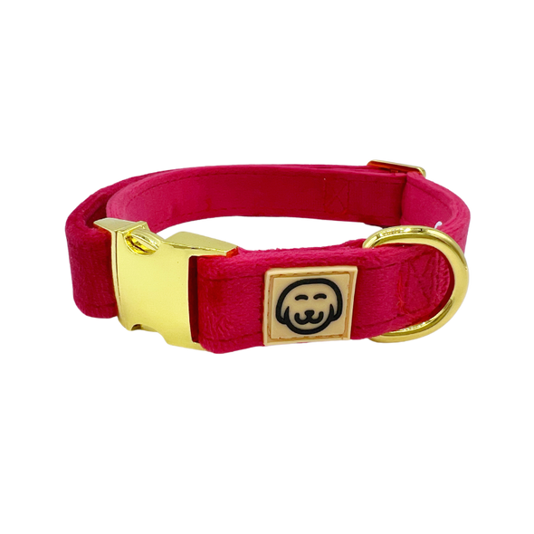 Scarlet Velvet - Dog Collar