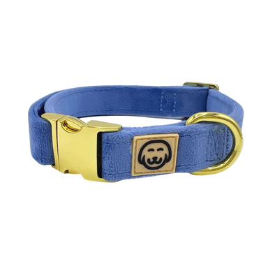 Denim Velvet - Dog Collar